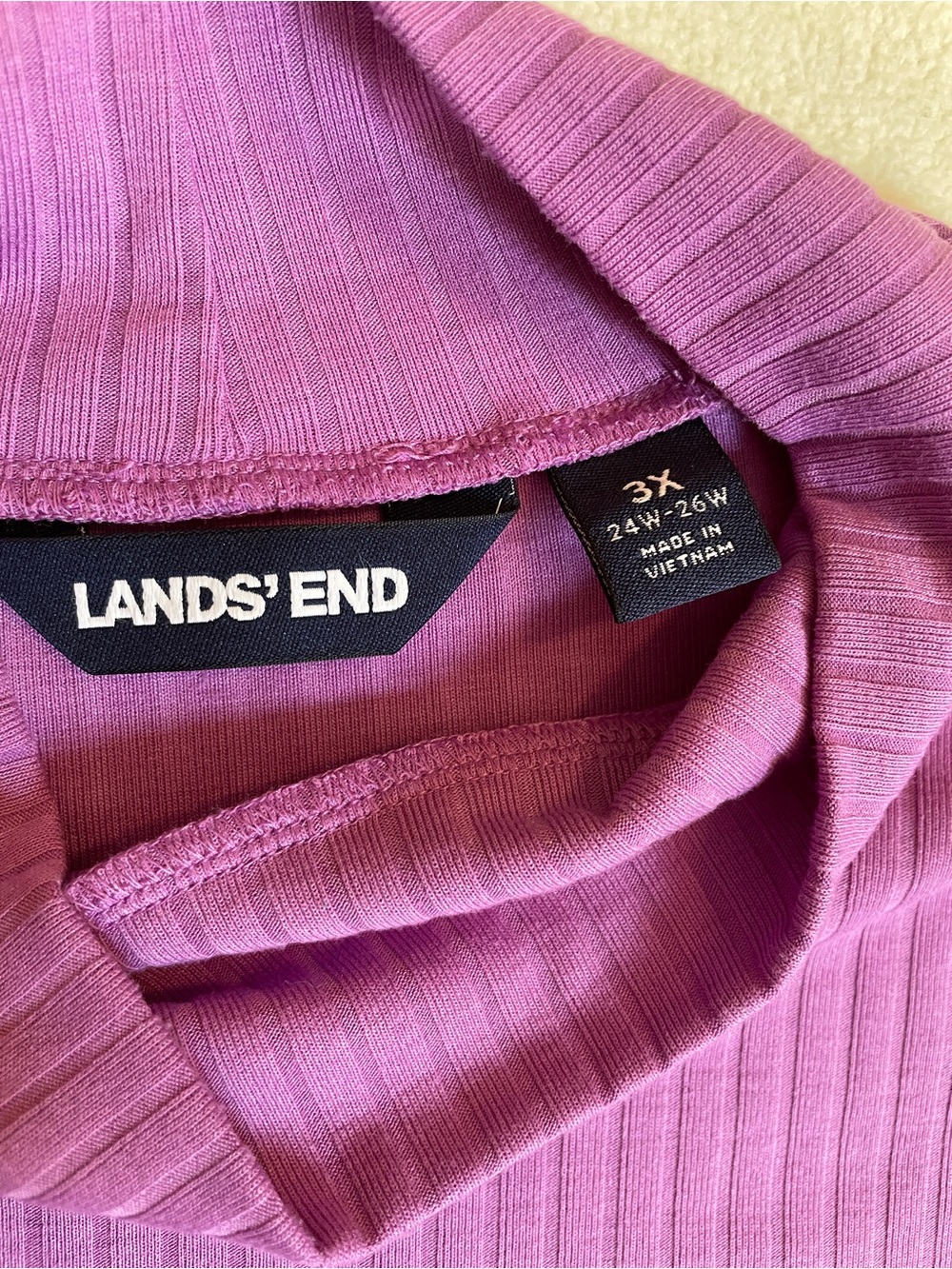 Lands' End Fitted Knit Top in Bright Magenta